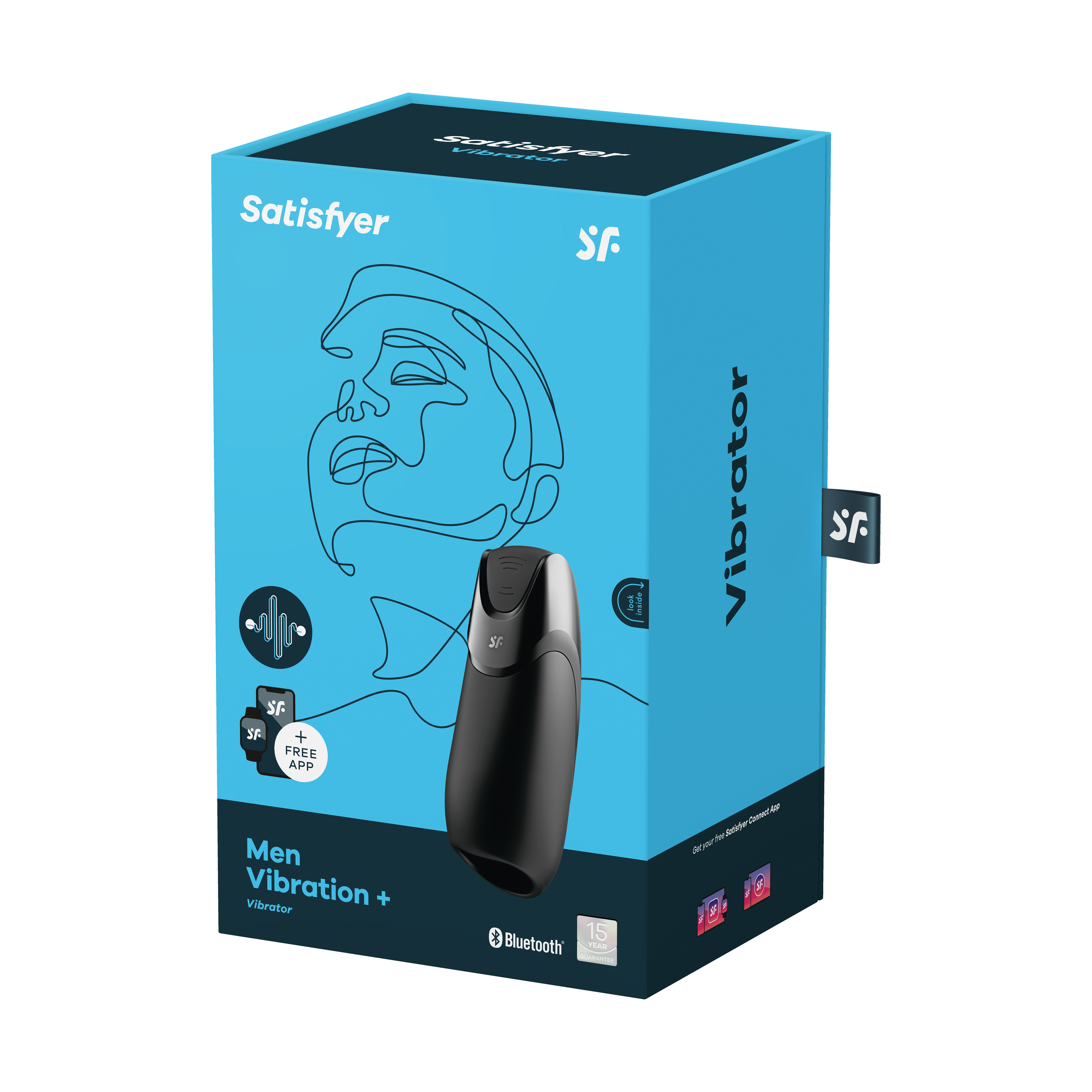 МАСТУРБАТОР НЕРЕАЛИСТИЧНЫЙ SATISFYER MEN VIBRATION, СИЛИКОН, ЧЁРНЫЙ, 14,5 СМ