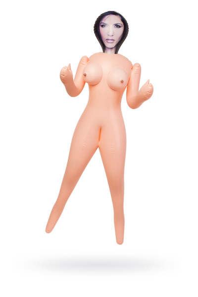 КУКЛА НАДУВНАЯ DOLLS-X BY TOYFA CASSANDRA, БРЮНЕТКА, С ДВУМЯ ОТВЕРСТИЯМИ, 160 СМ