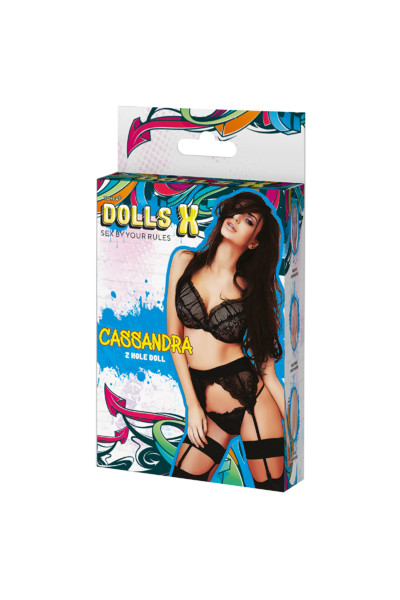 КУКЛА НАДУВНАЯ DOLLS-X BY TOYFA CASSANDRA, БРЮНЕТКА, С ДВУМЯ ОТВЕРСТИЯМИ, 160 СМ
