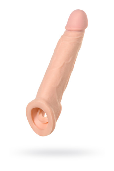 НАСАДКА TOYFA XLOVER, ДЛЯ УВЕЛИЧЕНИЯ РАЗМЕРА, TPE, ТЕЛЕСНЫЙ, 16,5 СМ