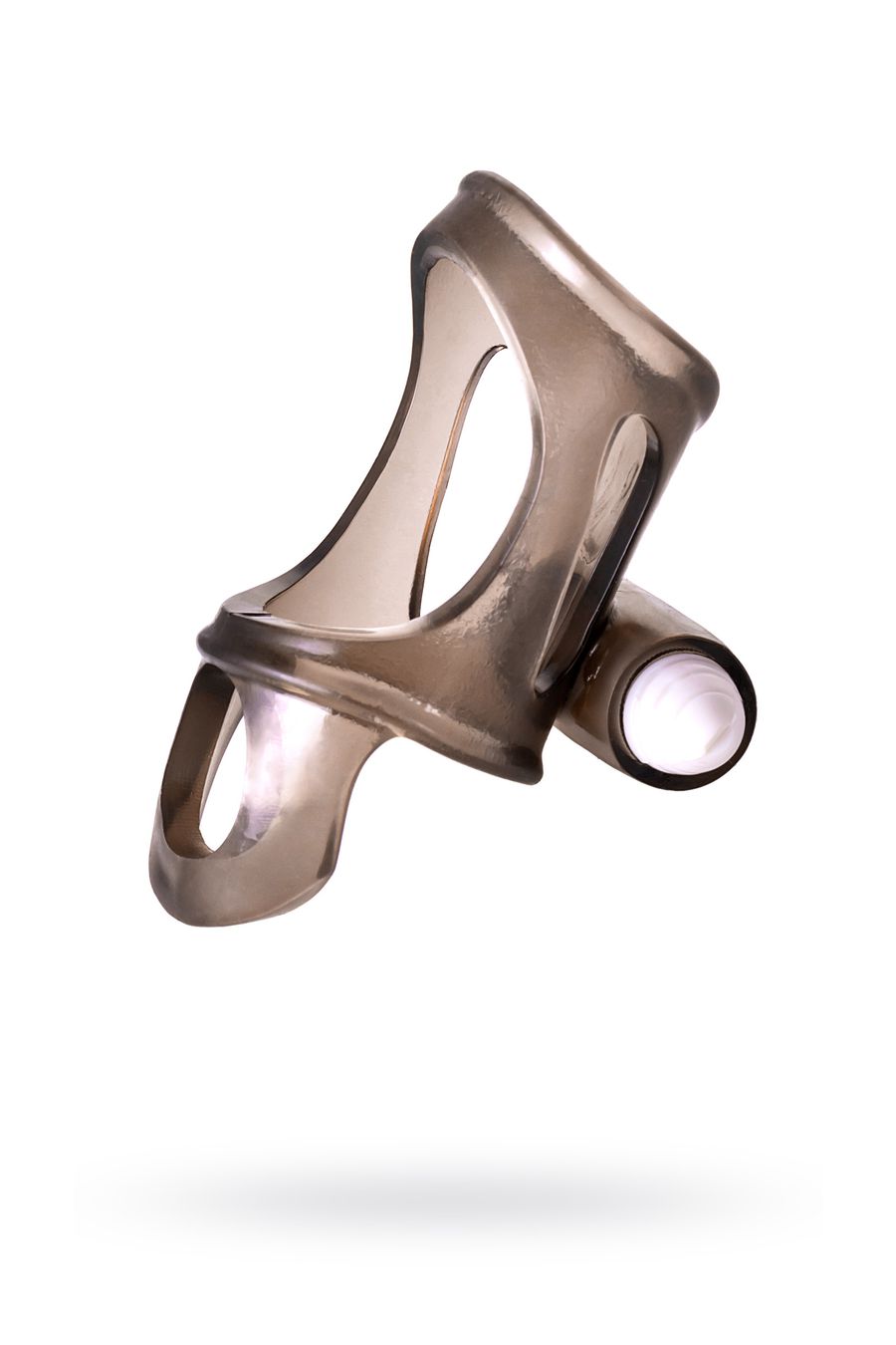 Эрекционное кольцо на пенис с вибрацией XLover by TOYFA, TPE, черный прозрачный, 7 см