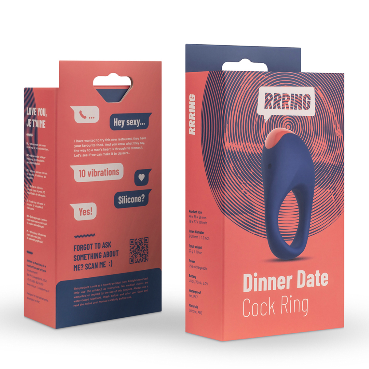Кольцо эрекционное RRRING Dinner Date Cock Ring для мужчин