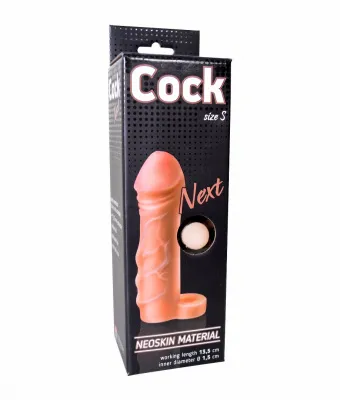 Фаллоудлинитель с кольцом COCK NEXT киберкожа L 135 мм, D 28 мм, D внутр. 15 мм 