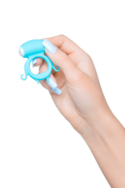 ВИБРОКОЛЬЦО НА ПЕНИС A-TOYS BY TOYFA SAIR, СИЛИКОН, ГОЛУБОЕ, Ø 2,6 СМ