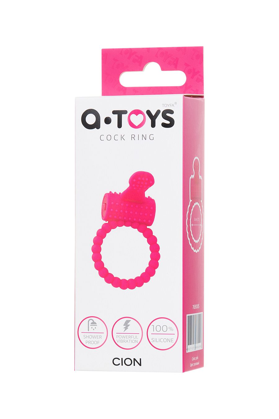 Эрекционное кольцо на пенис TOYFA A-Toys , Силикон, Розовый, Ø3,5 см