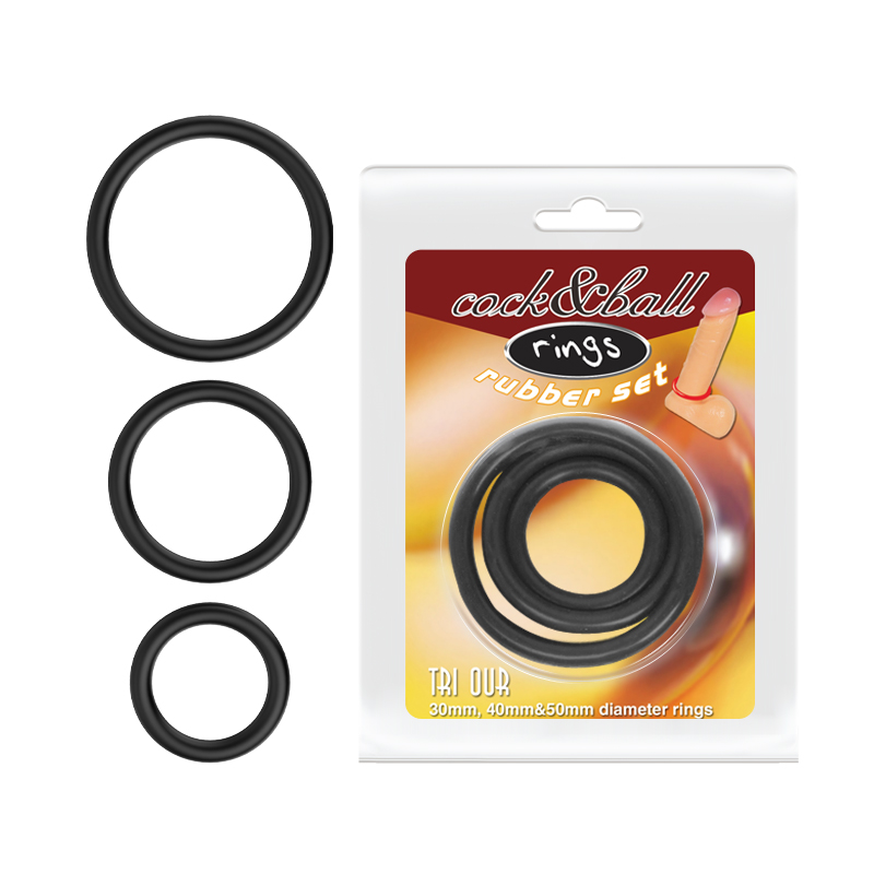 Набор Эрекционных колец Cock &amp; Ball rings Rubber Set Baile