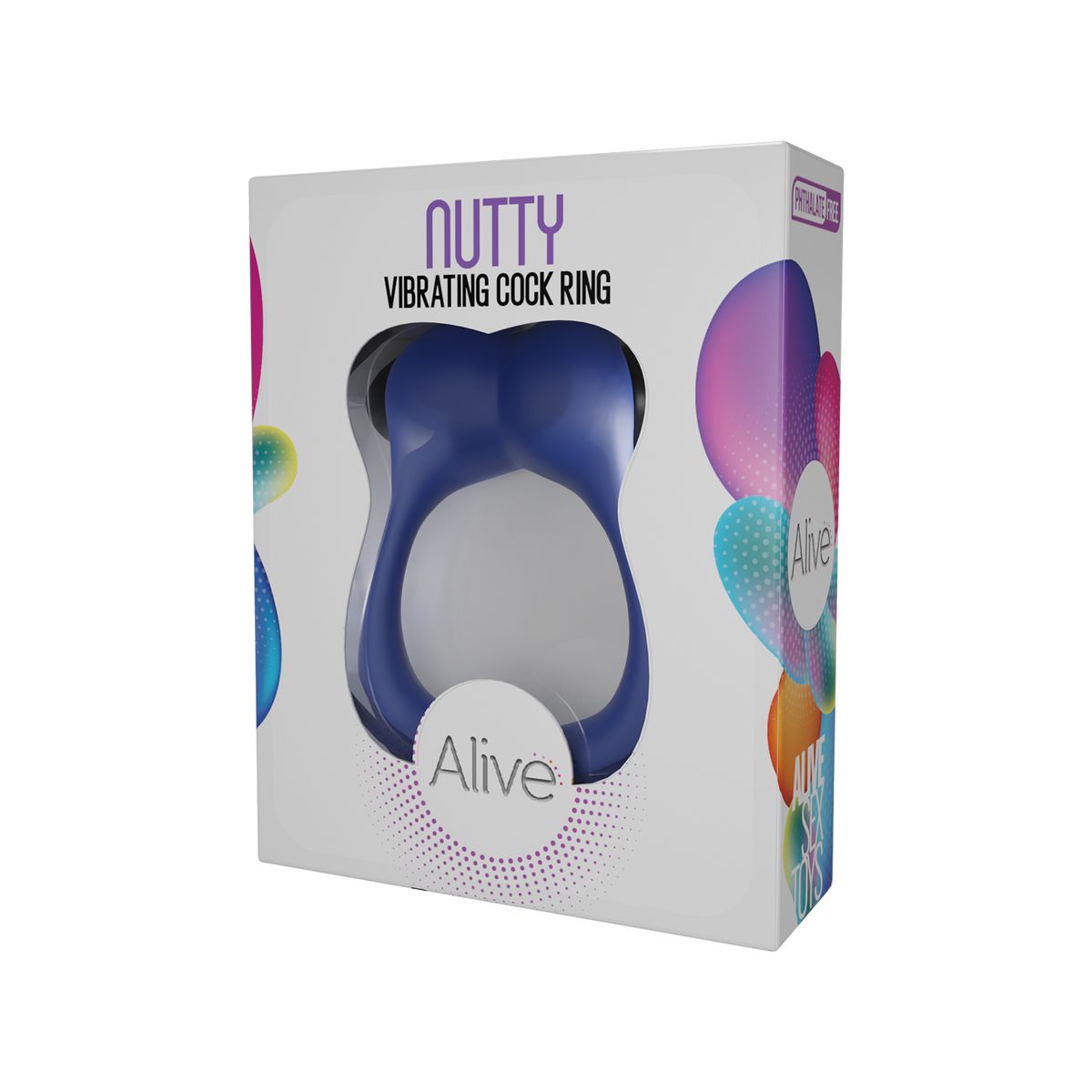 Эрекционное виброкольцо Nutty Adrien Lastic , c вибрацией, длина 5.90 см, диаметр 3.18 см