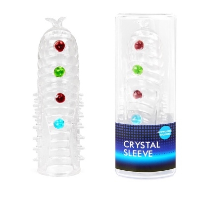 Насадка закрытая на пенис CRYSTAL SLEEVE, L 140 мм D 27 мм