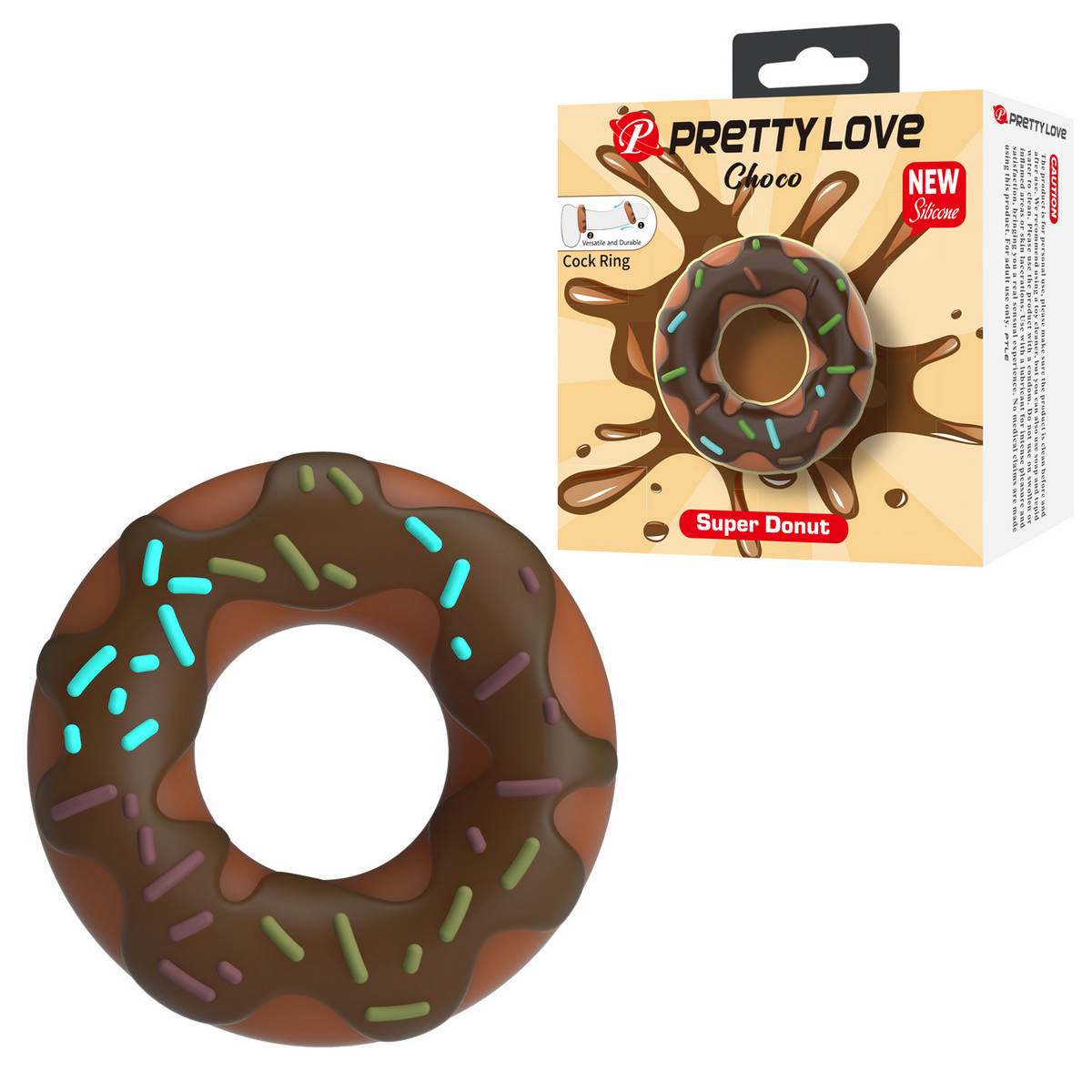 Эрекционное кольцо в форме пончика CHOCO Baile Pretty Love, диаметр 4.60 см