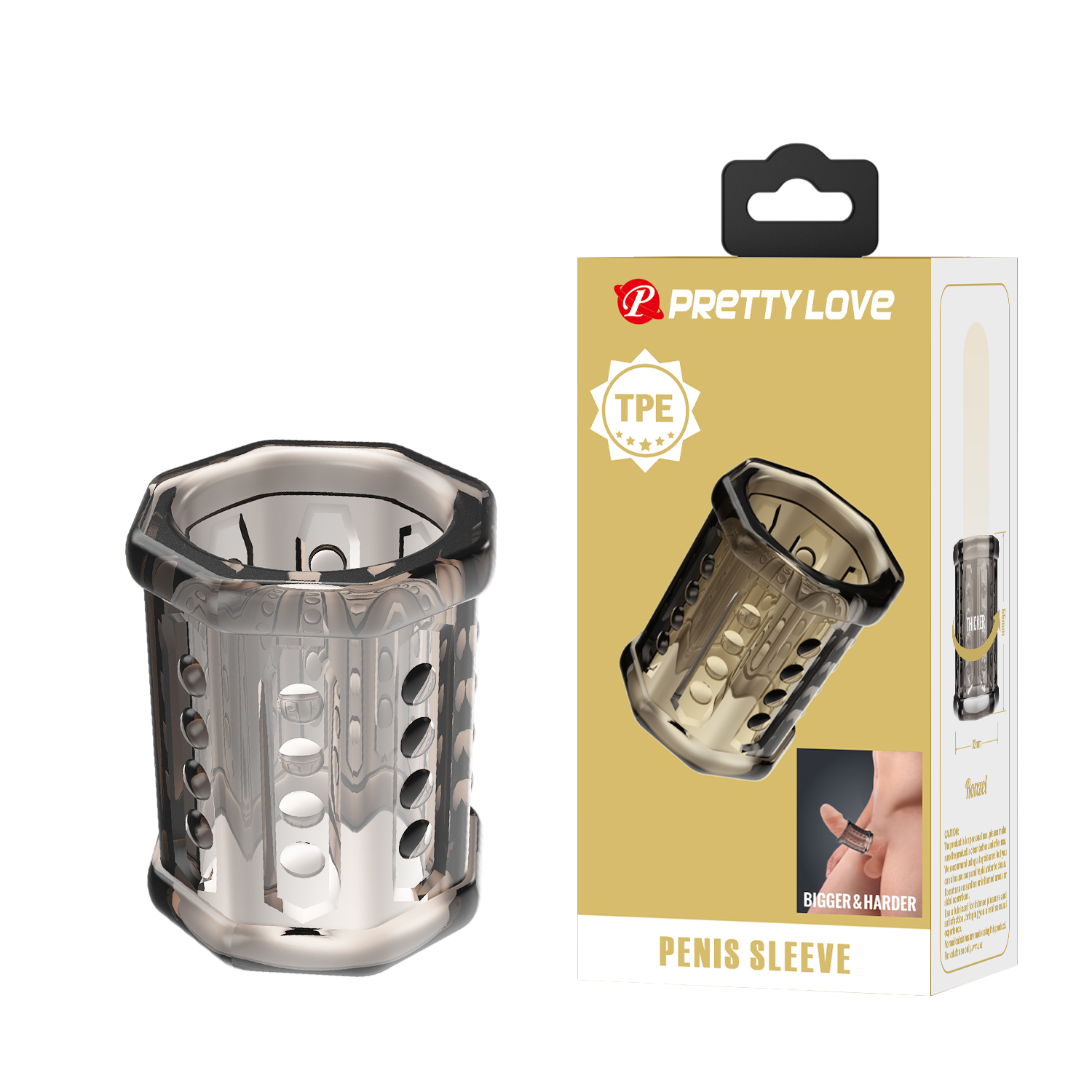 Насадка на фаллос Baile Pretty Love, длина 5.50 см, диаметр 3.20 см