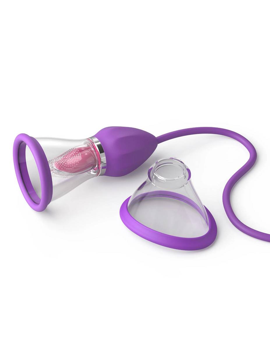 Вибростимулятор с помпой и имитатором языка Her Ultimate Pleasure Max Pipedream, длина 22.90 см, диаметр 3.80 см