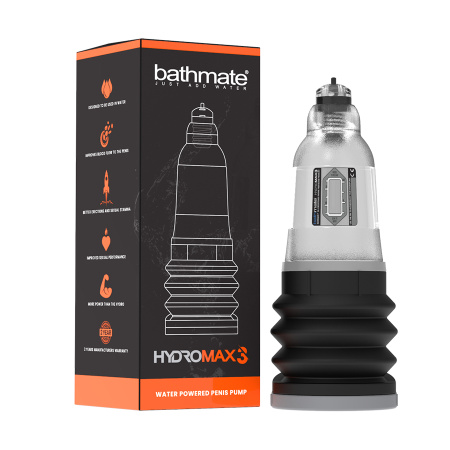 Гидропомпа Bathmate HYDROMAX3, ABS пластик, прозрачная, при размере пениса от 2.5 до 8 сантиметров