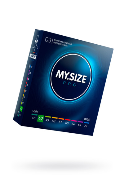 ПРЕЗЕРВАТИВЫ MY.SIZE, ЛАТЕКС, 16 СМ, 4,7 СМ, 3 ШТ.
