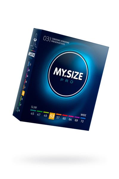 ПРЕЗЕРВАТИВЫ MY.SIZE, №53 ЛАТЕКС, 17,8 СМ, 5,3 СМ, 3 ШТ.