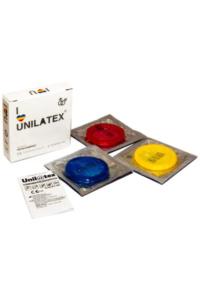 ПРЕЗЕРВАТИВЫ UNILATEX "MULTIFRUITS" цветные ароматизированные, 12 шт., 