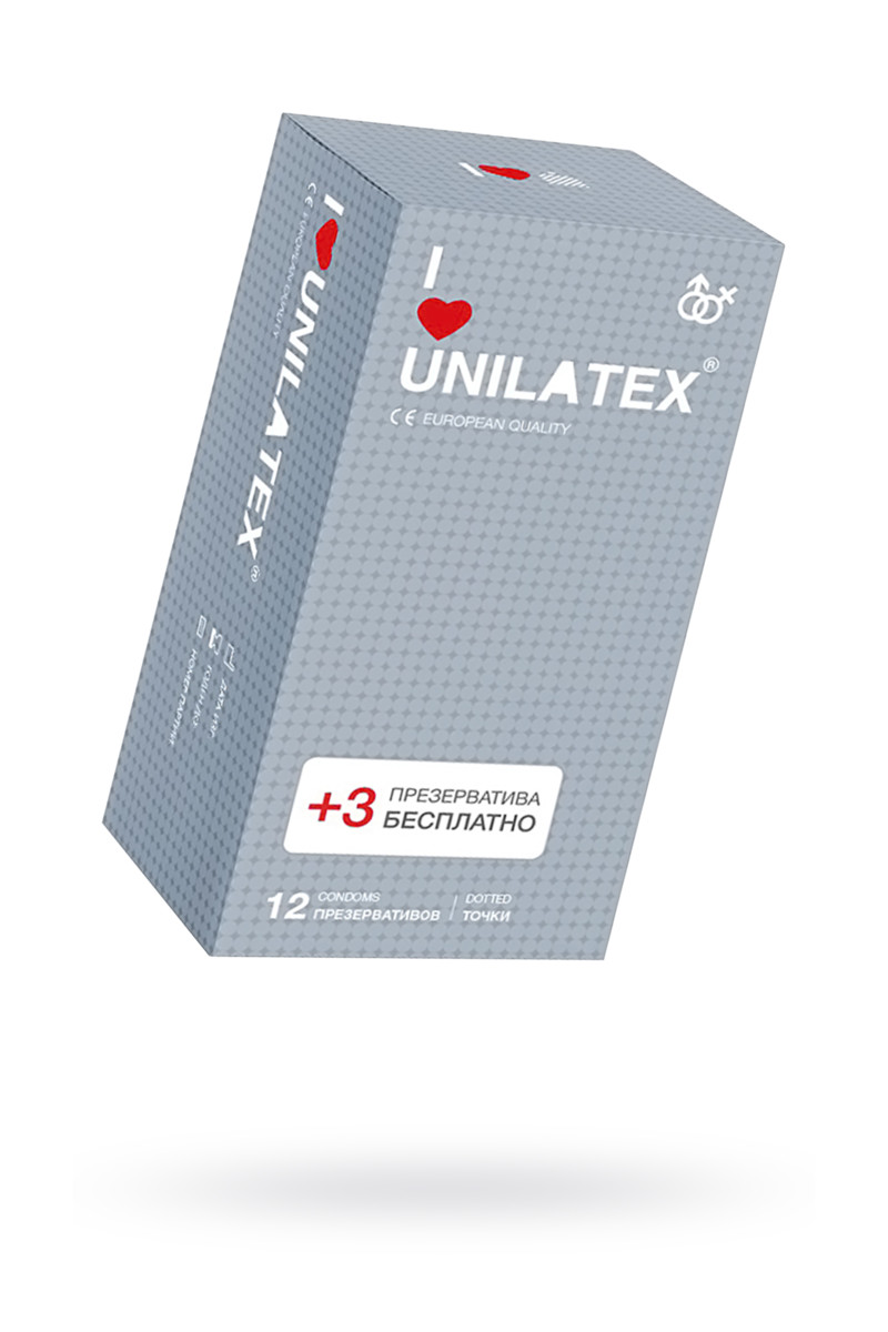 ПРЕЗЕРВАТИВЫ UNILATEX DOTTED №12 С ТОЧКАМИ
