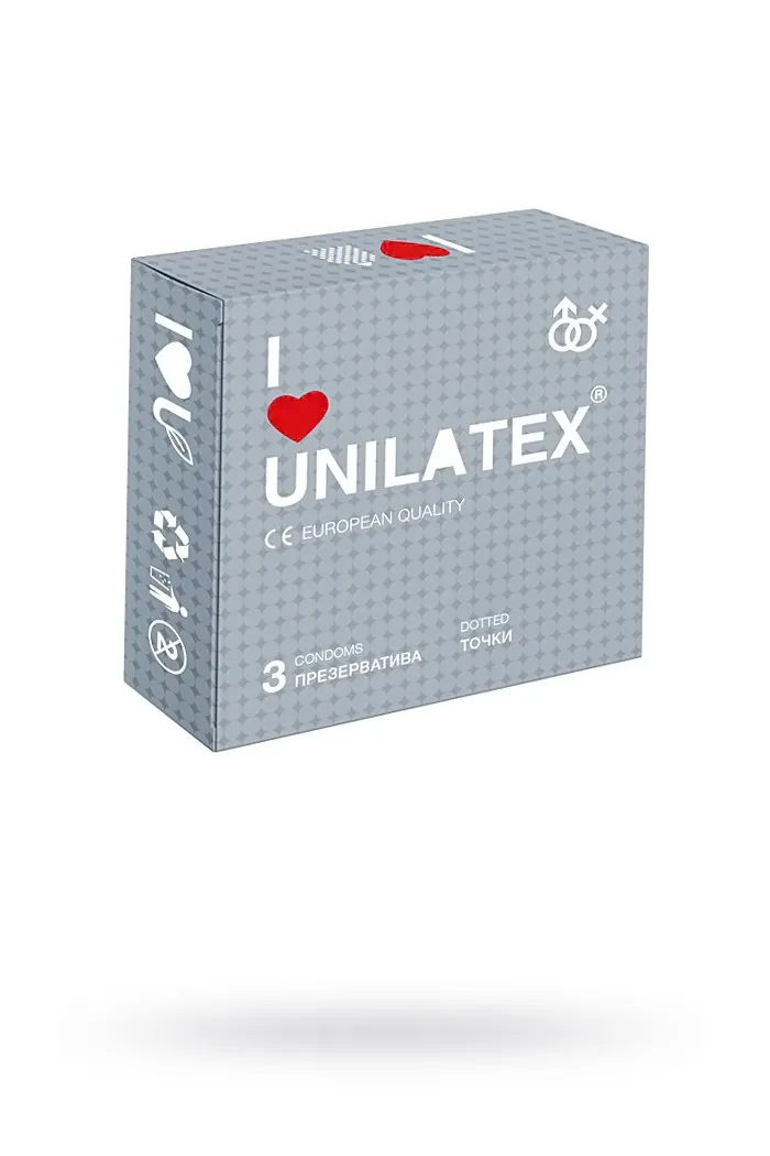 ПРЕЗЕРВАТИВЫ UNILATEX DOTTED С ТОЧКАМИ №3