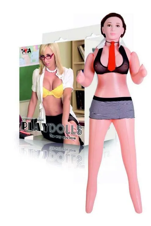 КУКЛА НАДУВНАЯ С РЕАЛ КОСТЮМ УЧИЛКИ TOYFA Dolls-X 160см с вибрацией