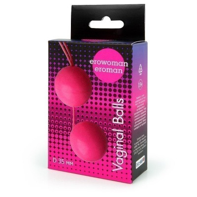 Шарики вагинальные BALLS розовые D 35 мм, вес 50 г