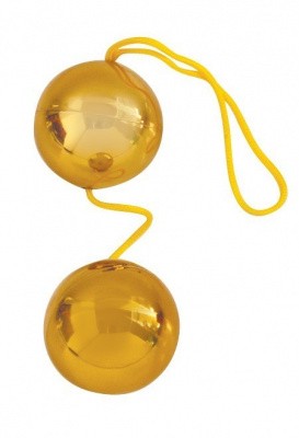 Шарики вагинальные BALLS золотые D 35 мм, вес 50 г