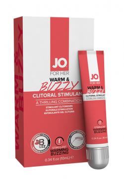 Клиторальный гель с контрастом температур и вибрацией JO WARM &amp; BUZZY, 10 мл США