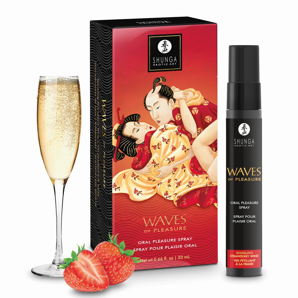 Спрей Waves of Pleasure, Клубника, 20 мл SHUNGA