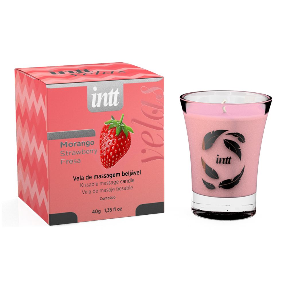 Массажное аромамасло, Клубника, 40 г Intt Cosmetics