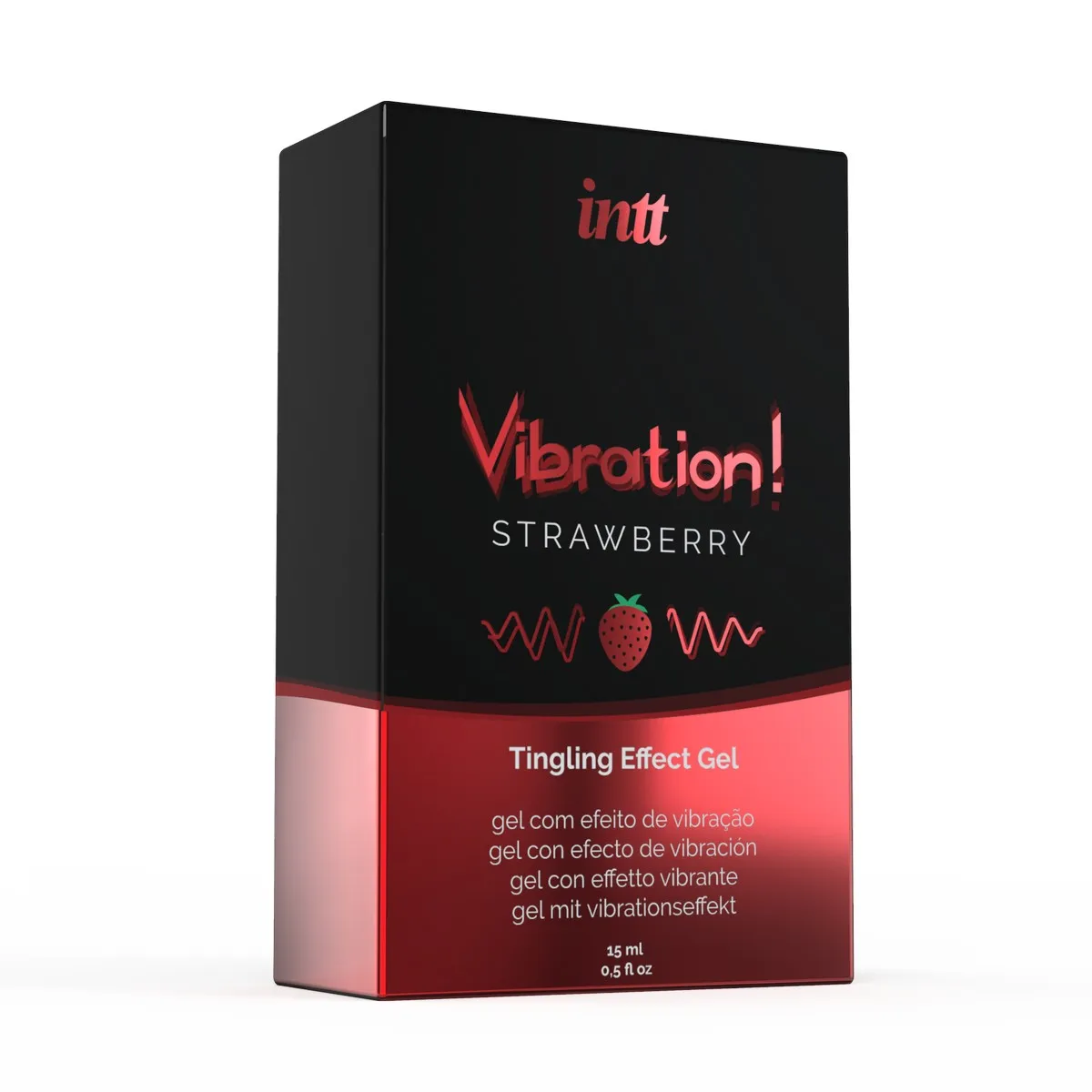 Жидкий интимный гель с эффектом вибрации Strawberry, 15 мл Intt Cosmetics