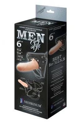 ХАРНЕСС МУЖСКОЙ ПУСТОТЕЛЫЙ КЛАССИЧЕСКИЙ MEN STYLE L 175/150 мм, D 40/52 мм