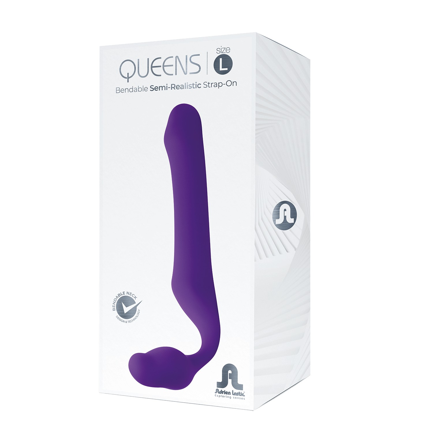 Queens L безремневой страпон сиреневый Adrien Lastic , длина 17.50 см, диаметр 4.30 см