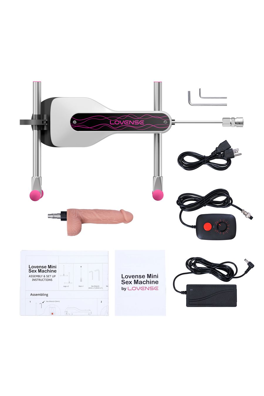 Секс-машина SM Mini Lovense, металл, белый, 31.6 см ПОД ЗАКАЗ!