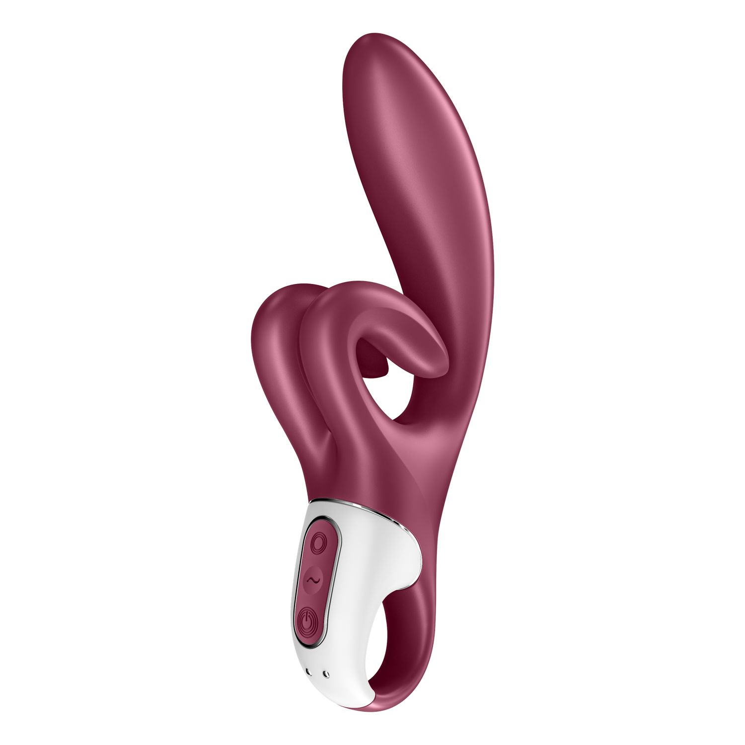Вибромассажёр-кролик Touch me красный SATISFYER, c вибрацией, длина 22.00 см