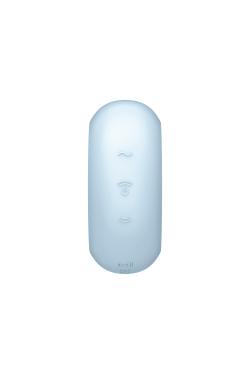 Вакуумный стимулятор клитора с вибрацией Satisfyer Pro To Go 3, голубой, 8,5 см