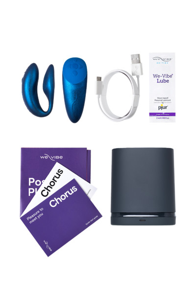 ВИБРАТОР WE-VIBE CHORUS СИЛКОН, СИНИЙ, 11 СМ